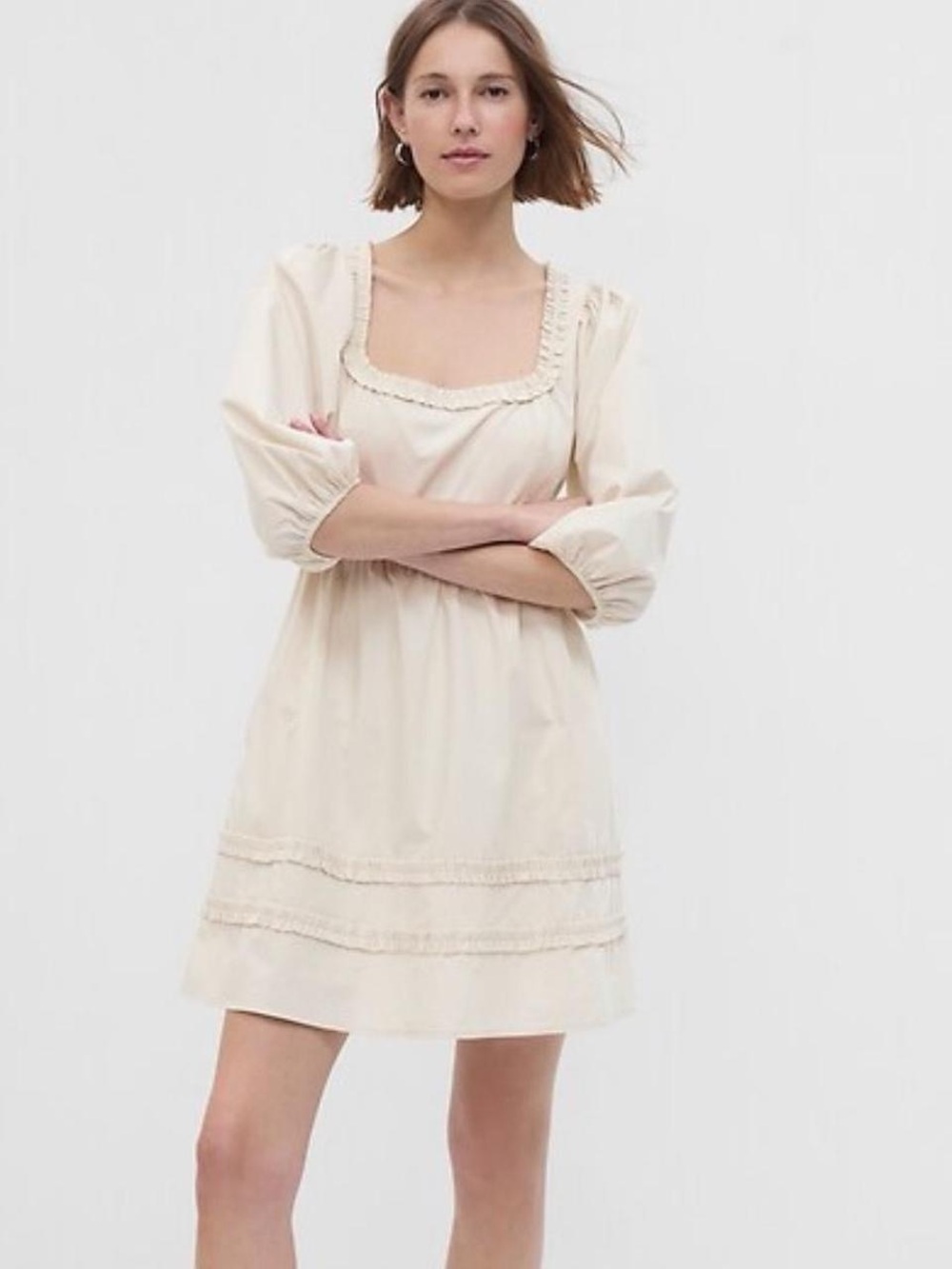 GAP Cream Blouse with Pink Lined Neck